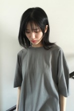 ribbed neck t-shirt (4colors)
