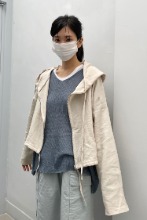 linen hooded jacket (2colors)