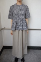 nakame check blouse (2colors)