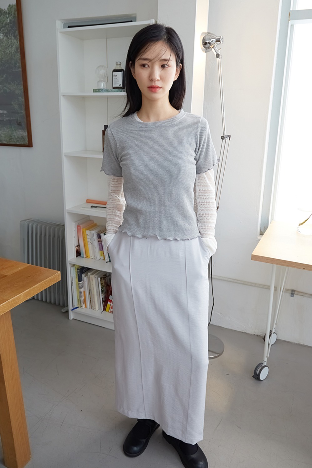 low long skirt (3colors)